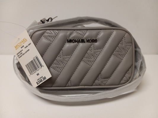 Michael Kors Rose Gray Fanny Pack with embroidered Logo MK