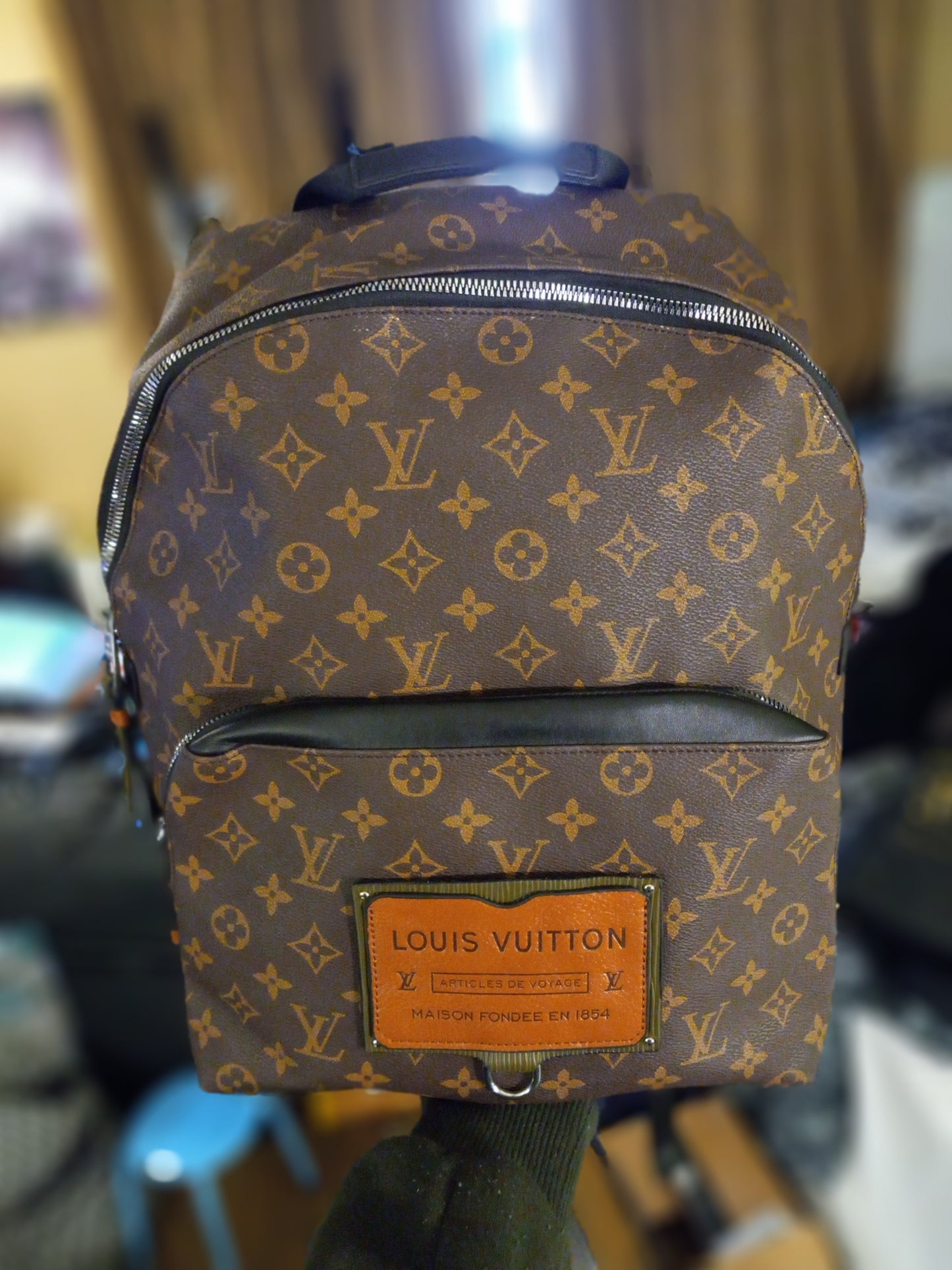 Preloved Louis Vuitton Coated Canvas Backpacks: 1 in Brown Monogram &