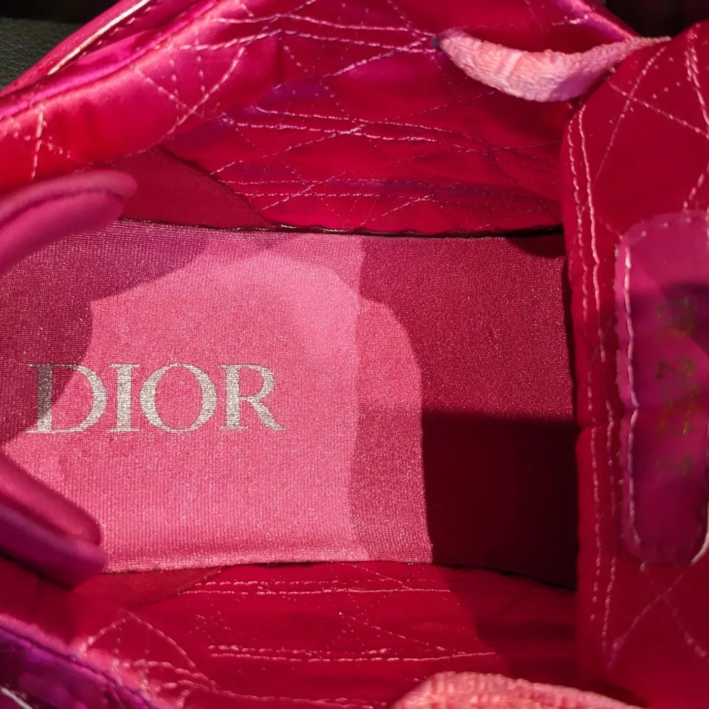 Rare Dior B9 Bright Pink Cannage Quilted Pro. Custom Size 9 US WOMENS or Size 7.5 MEN US