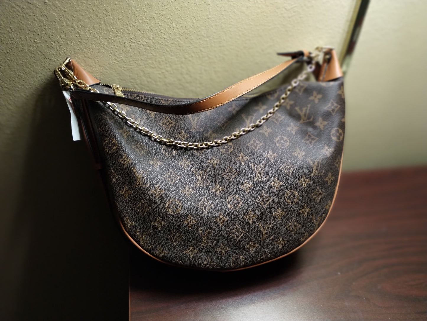 Louis Vuitton Crescent Brown Monogrammed Shoulder Bag