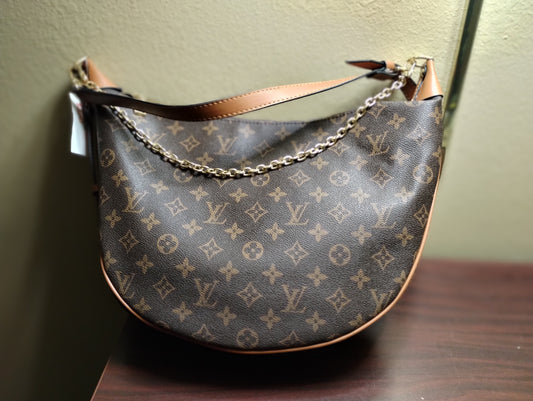 Louis Vuitton Crescent Brown Monogrammed Shoulder Bag